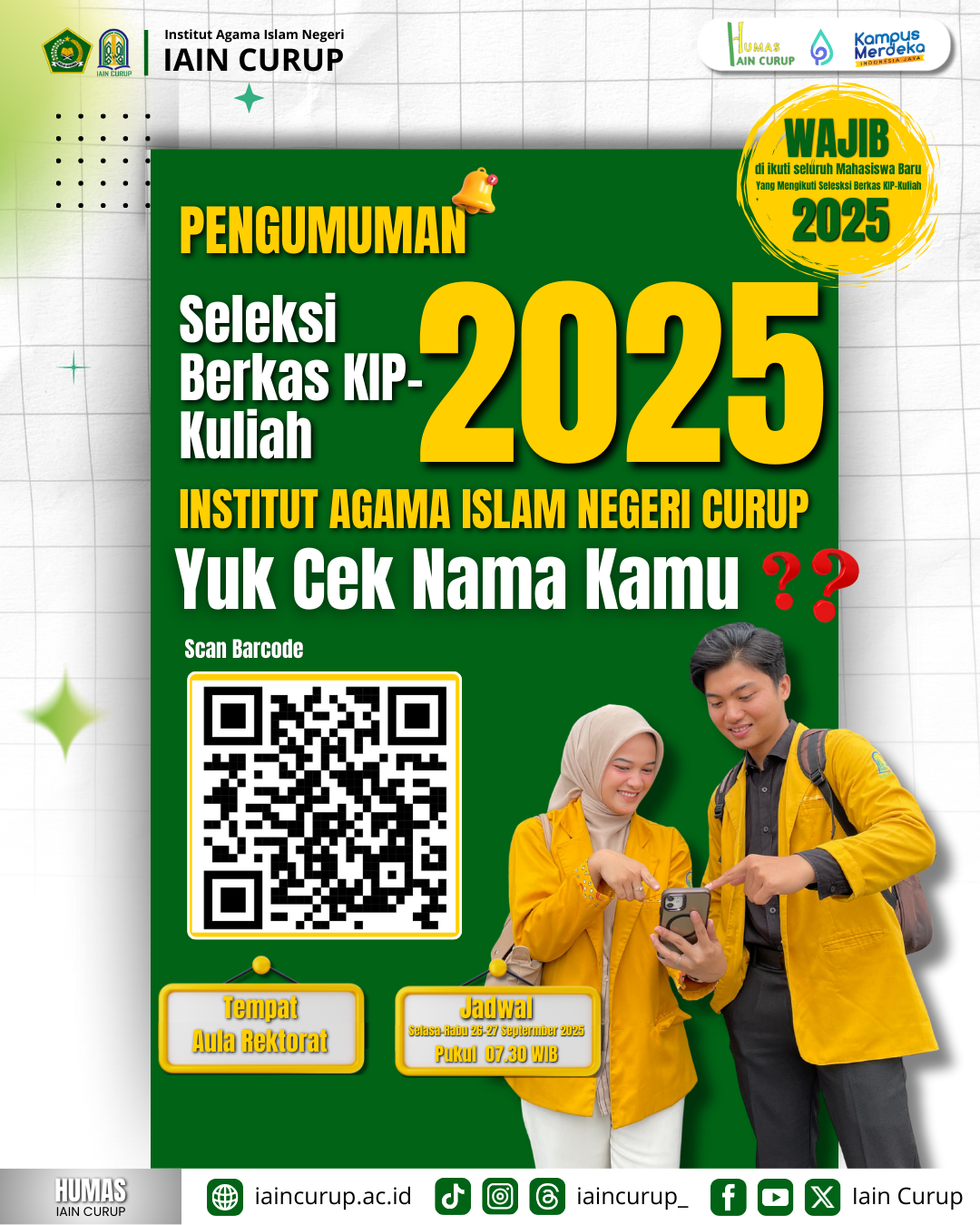 Pengumuman Resmi Seleksi Wawancara Beasiswa KIP-Kuliah Tahun 2025, Cek Nama Kamu disini