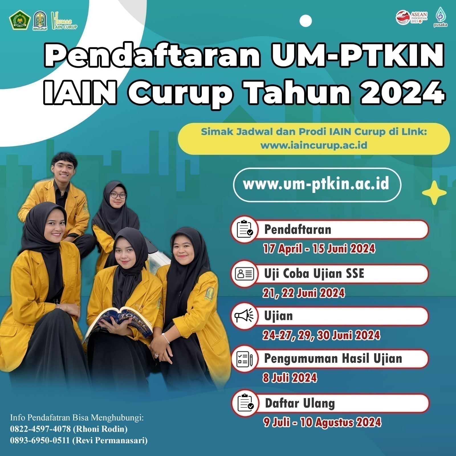 PENDAFTARAN UM-PTKIN 2024 IAIN CURUP, CATAT JADWAL NYA!!!