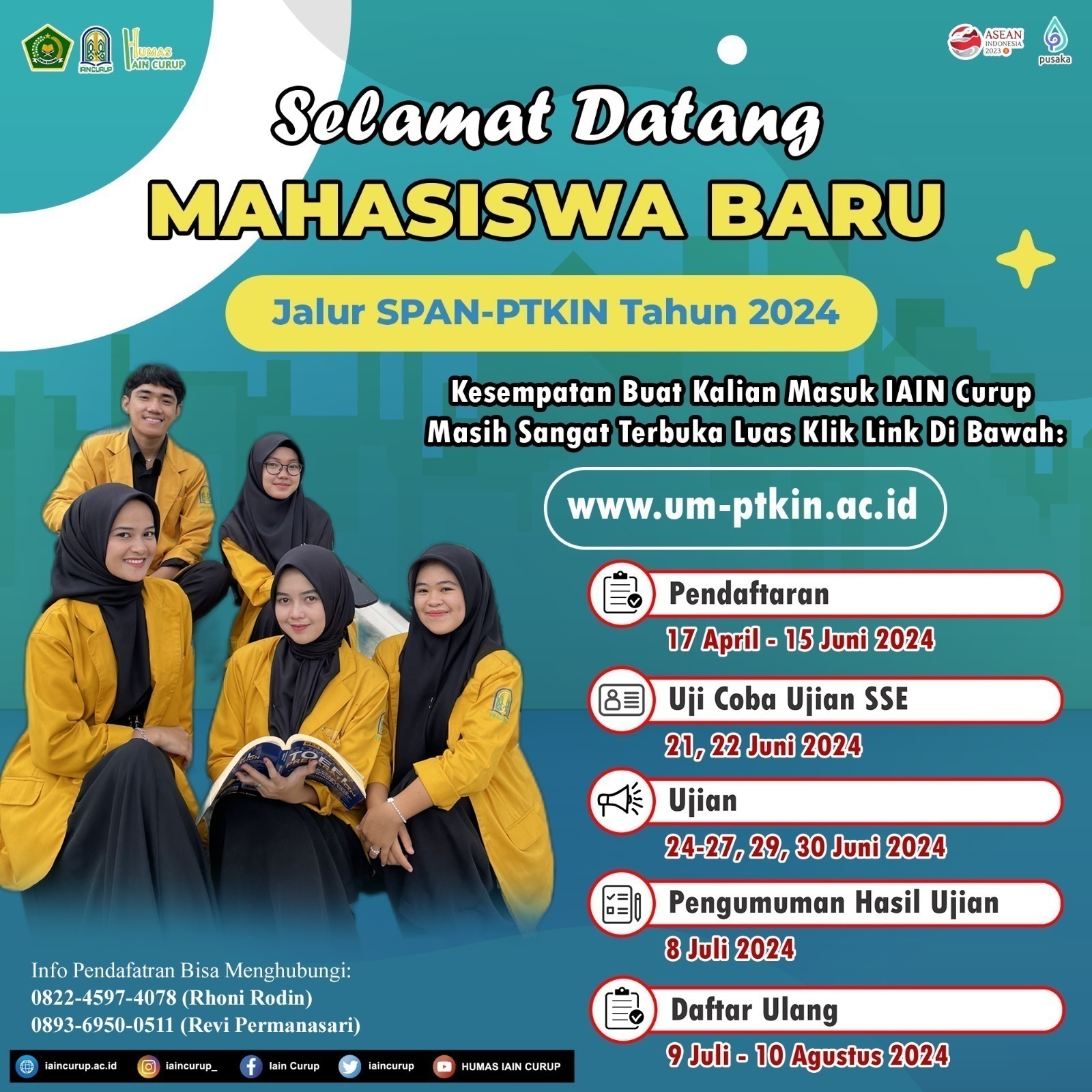 SELAMAT DATANG MAHASISWA BARU JALUR SPAN-PTKIN IAIN CURUP