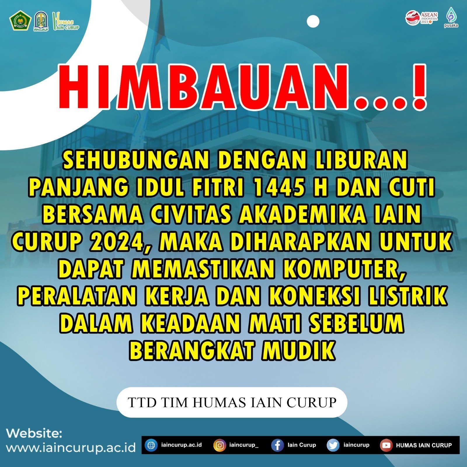 Himbauan...! Sebelum Mudik
