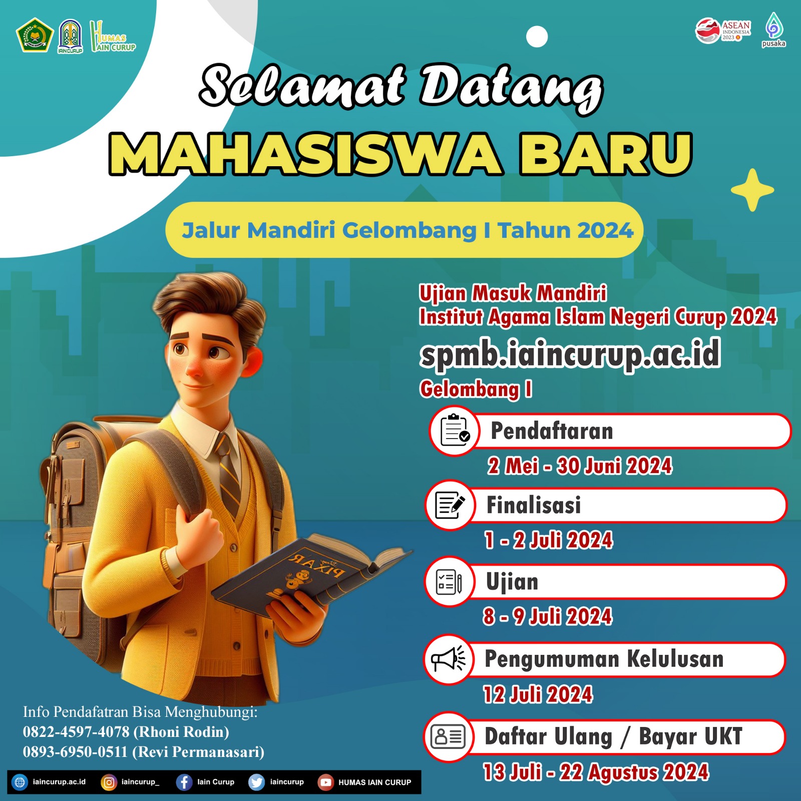 Ujian Masuk Mandiri Gelombang I (IAIN) Curup Sudah Dibuka, Berikut Langkah nya !!!