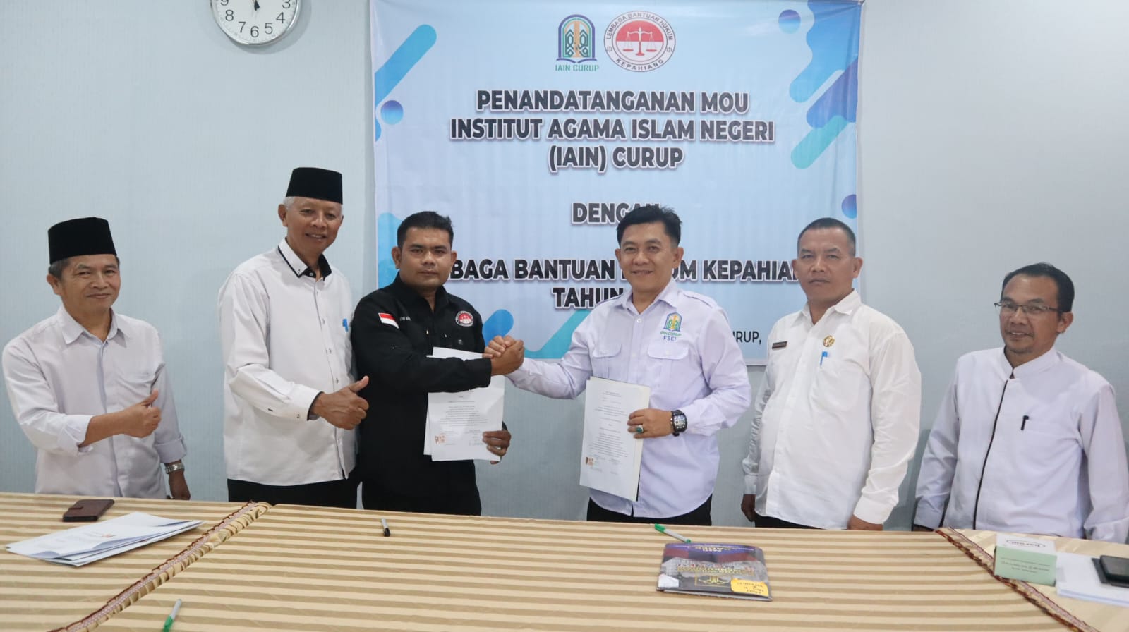 Penandatanganan MoU IAIN Curup dengan Lembaga Bantuan Hukum Kepahiang