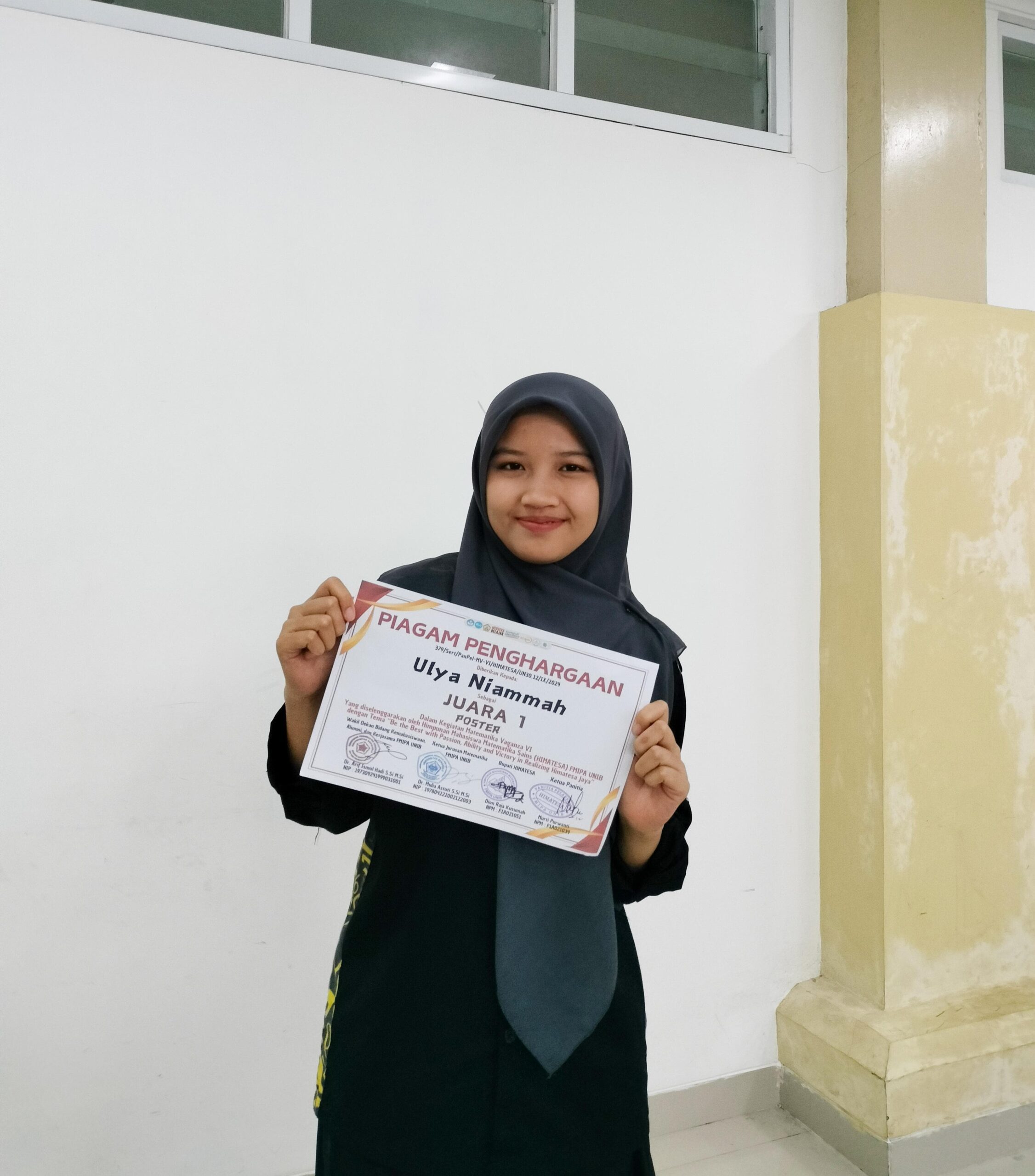 Bangga, Mahasiswi IAIN Curup Prodi Tadris Matematika Raih Juara 1 Math Vaganza VI  Nasional di Universitas Bengkulu Tahun 2024