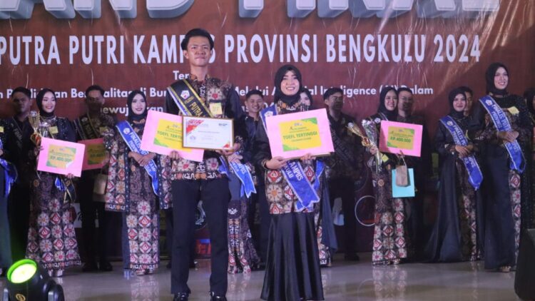 Pada Ajang Grand Final Pemilihan Putra Putri Kampus Provinsi Bengkulu 2024 Finalis IAIN Curup Raih Penghargaan Wakil 2 Juara 3 dan katagori toelf tertinggi