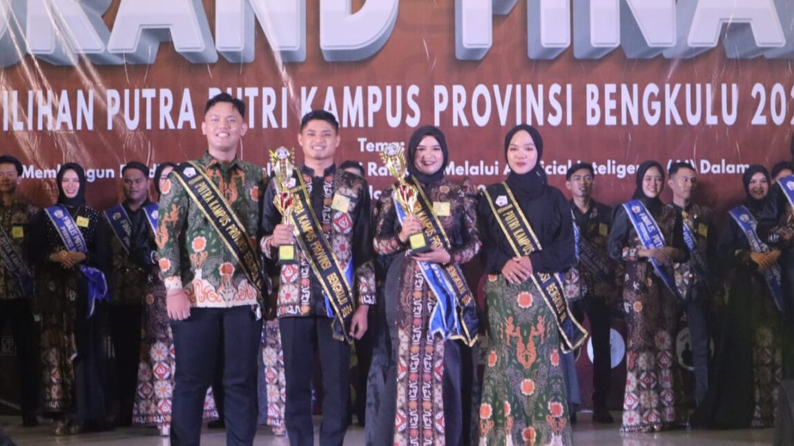 Pada Ajang Grand Final Pemilihan Putra Putri Kampus Provinsi Bengkulu 2024 Finalis IAIN Curup di Nobatkan Sebagai Duta Persahabat Kampus Se-Provinsi Bengkulu