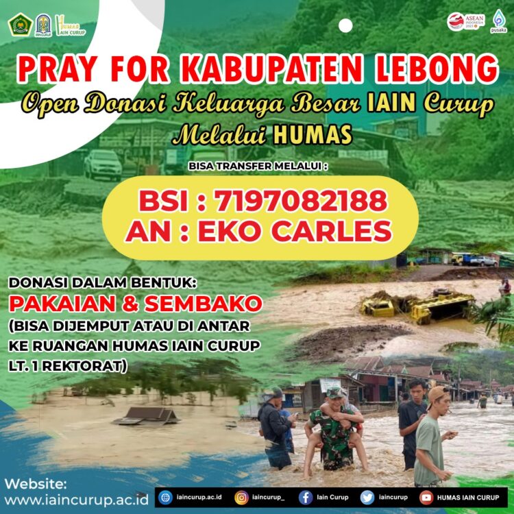 Kampus IAIN Curup Gelar Aksi Galang Dana Korban Banjir Kabupaten Lebong