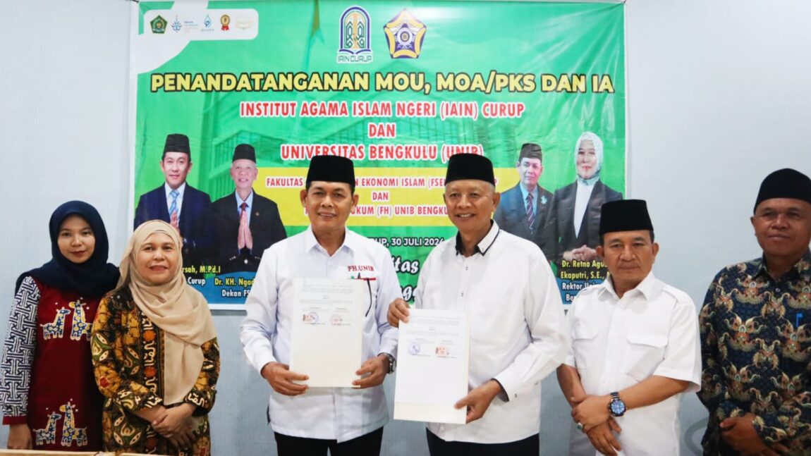 FSEI IAIN Curup Lakukan Pendatangan MoU,MoA/PKS dan IA Dengan Fakultas Hukum Universitas Bengkulu