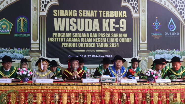 IAIN Curup Sukses Gelar Wisuda Angkatan Ke-9, 749 Mahasiswa Resmi Menyandang Gelar Sarjana dan Magister